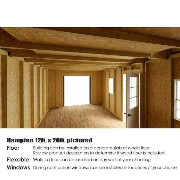 Best barns Hampton 12×24 Wood Storage Shed Sliding Doors & Dormer Kit Installation Included